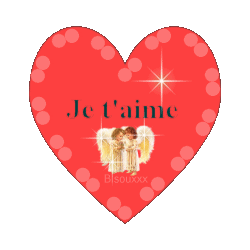 Gif animé coeur je t'aime ange